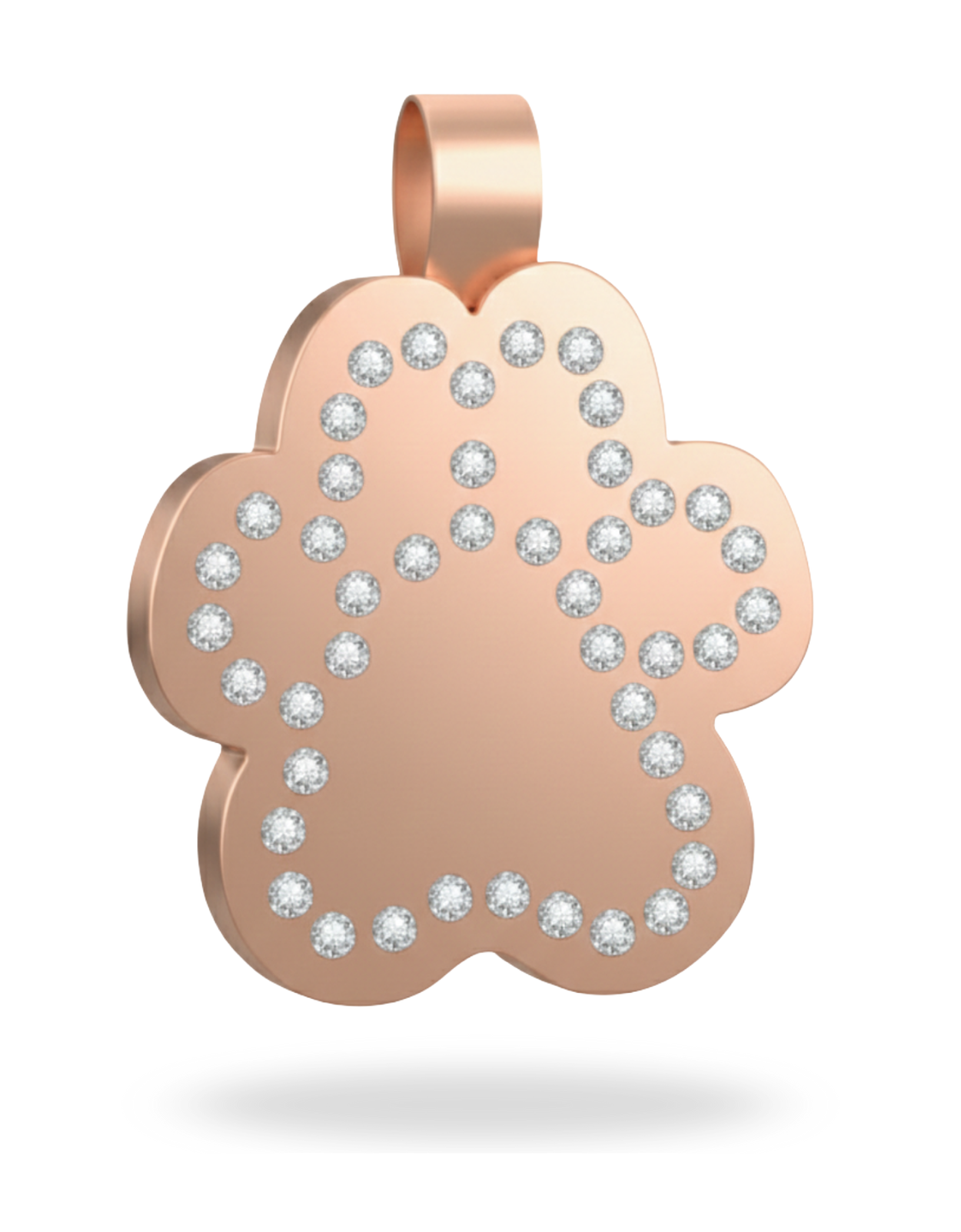 Large Paw Rose Gold Pet Tag SKU: 143 (Sold in Pack of 5)