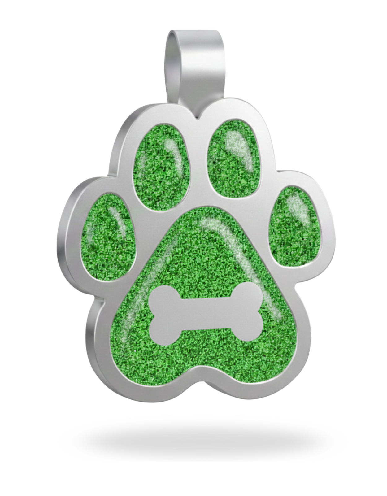 Large Paw Green Bone Pet Tag SKU: 203 (Sold in Pack of 5)