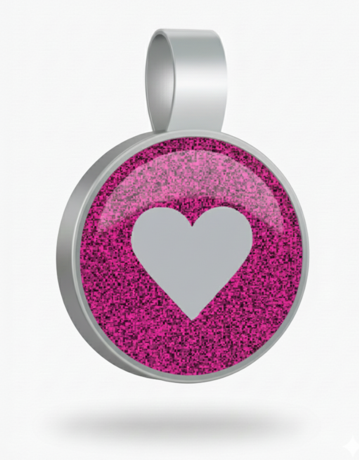 Large Circle Purple Heart Pet Tag SKU: 251 (Sold in Pack of 5)
