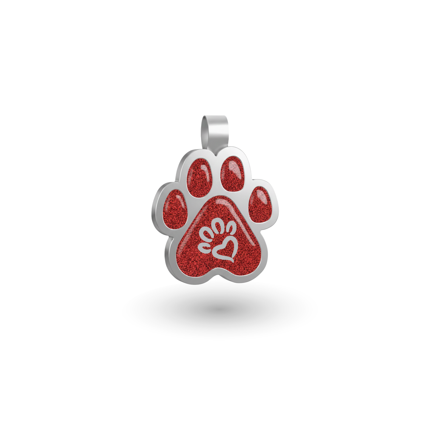 Small Paw Red Pet Tag SKU: 246 (Sold in Pack of 5)
