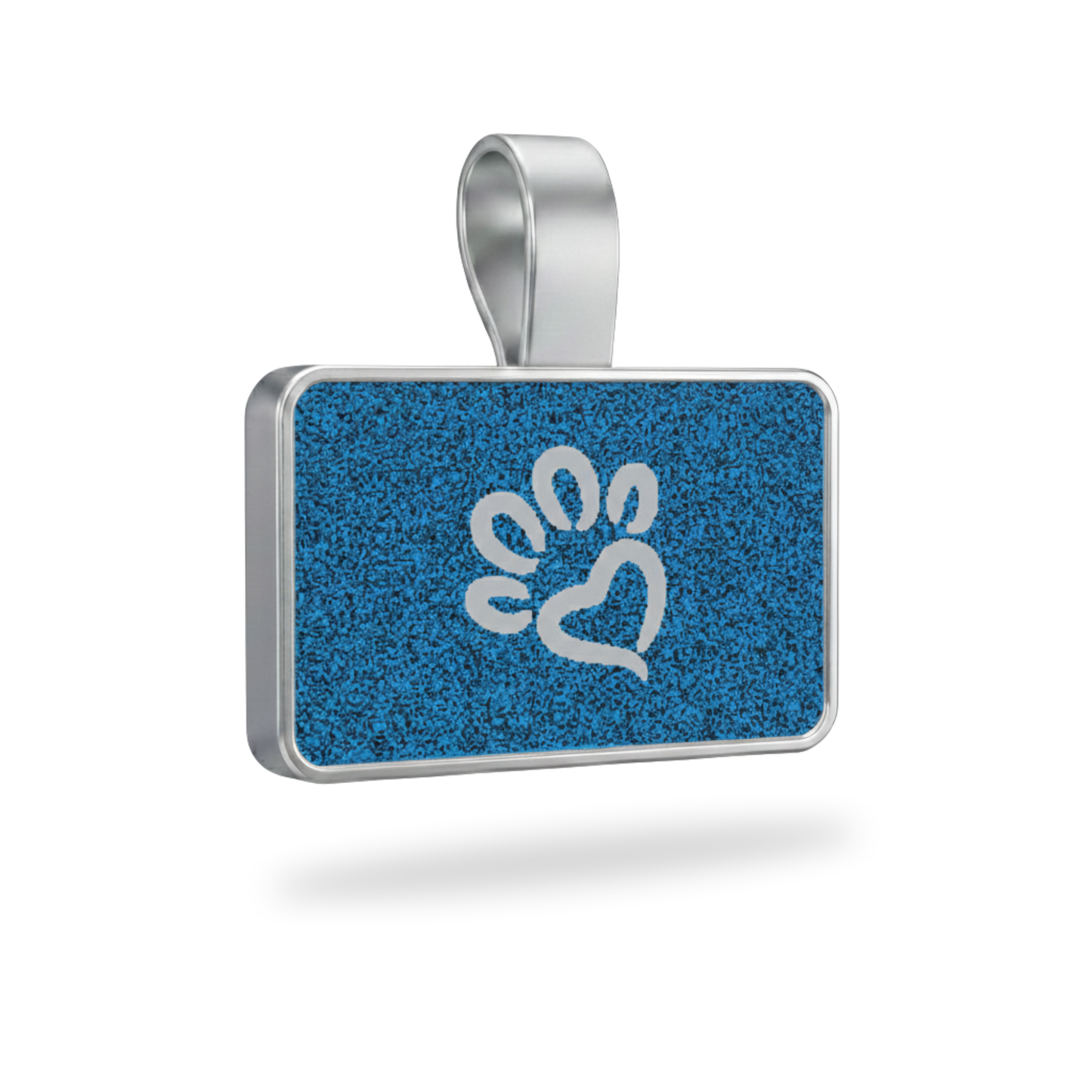 Large Rectangle Blue Paw Pet Tag SKU: 180 (Sold in Pack of 5)
