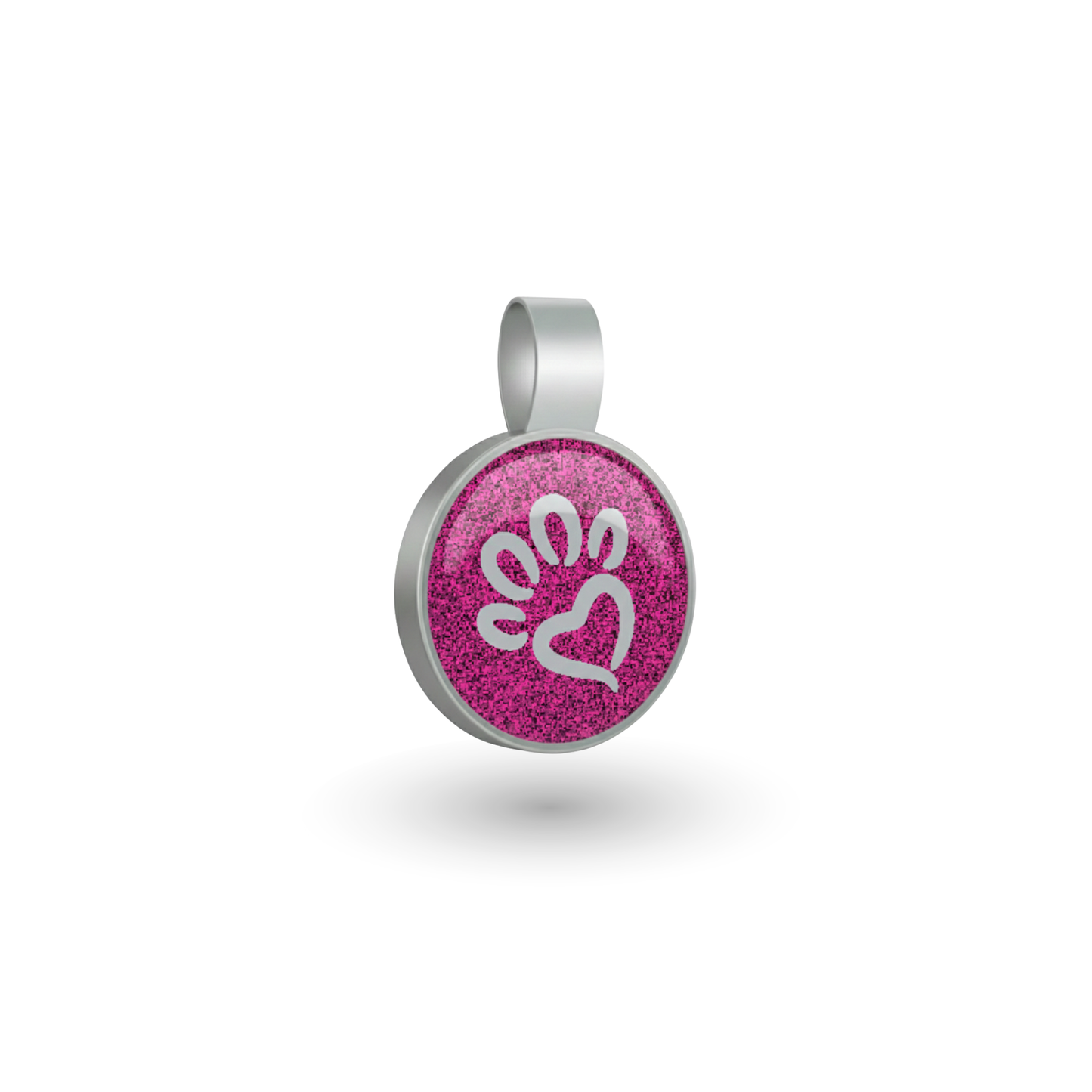 Small Circle Purple Paw Pet Tag SKU: 275 (Sold in Pack of 5)