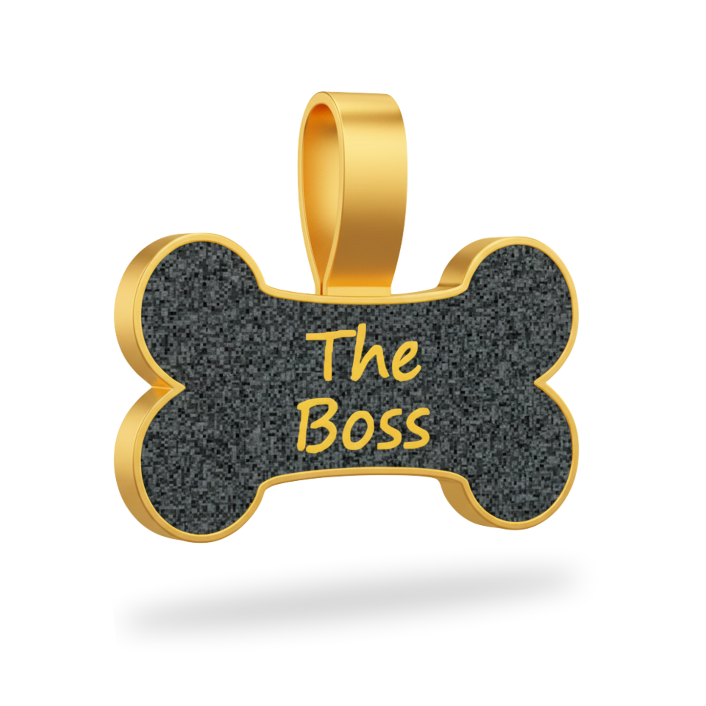 Large Bone Gold The Boss Pet Tag SKU: 284 (Sold in Pack of 5)