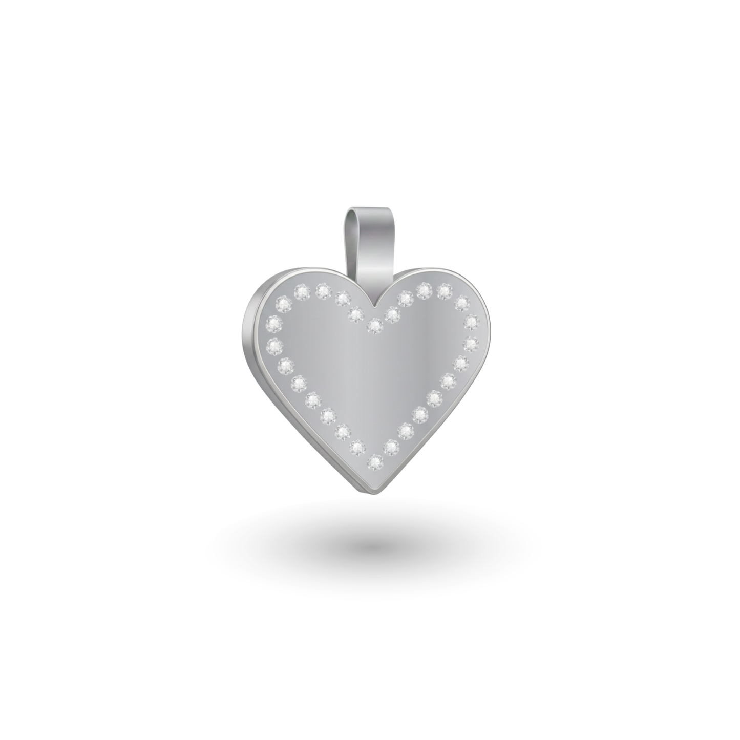 Small Heart Silver Pet Tag SKU: 157 (Sold in Pack of 5)