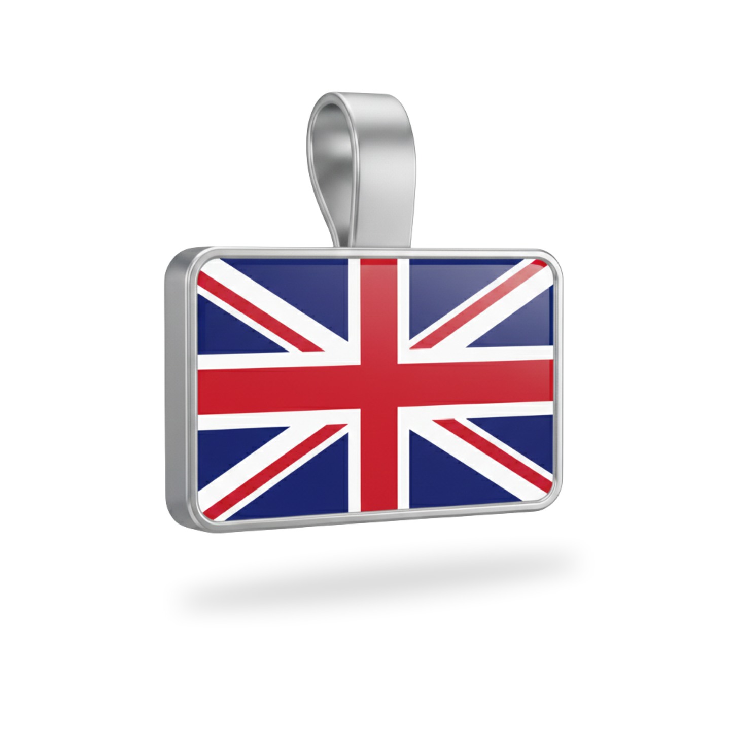 Large Rectangle Union Jack Flag Pet Tag SKU: 380 (Sold in Pack of 5)