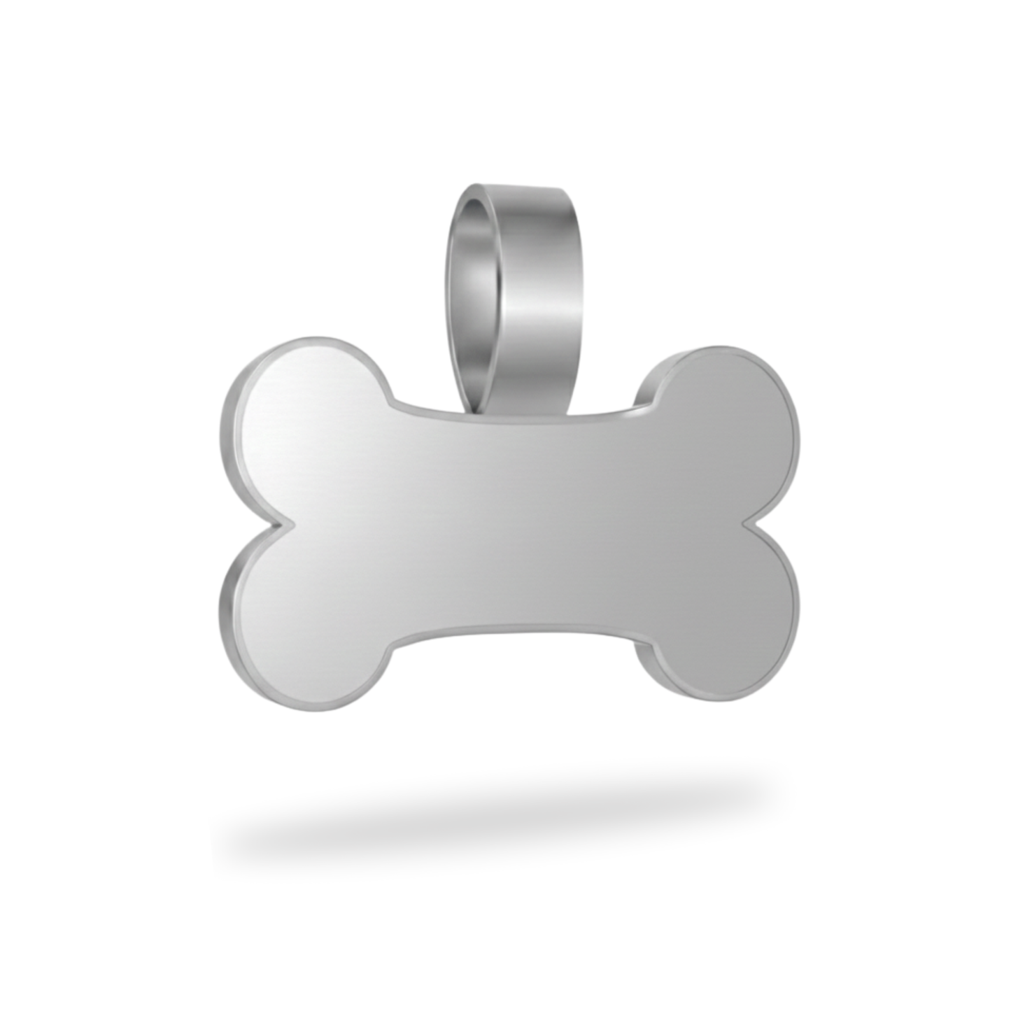 Large Bone Silver Pet Tag -SKU: 124 (Sold in Pack of 5)