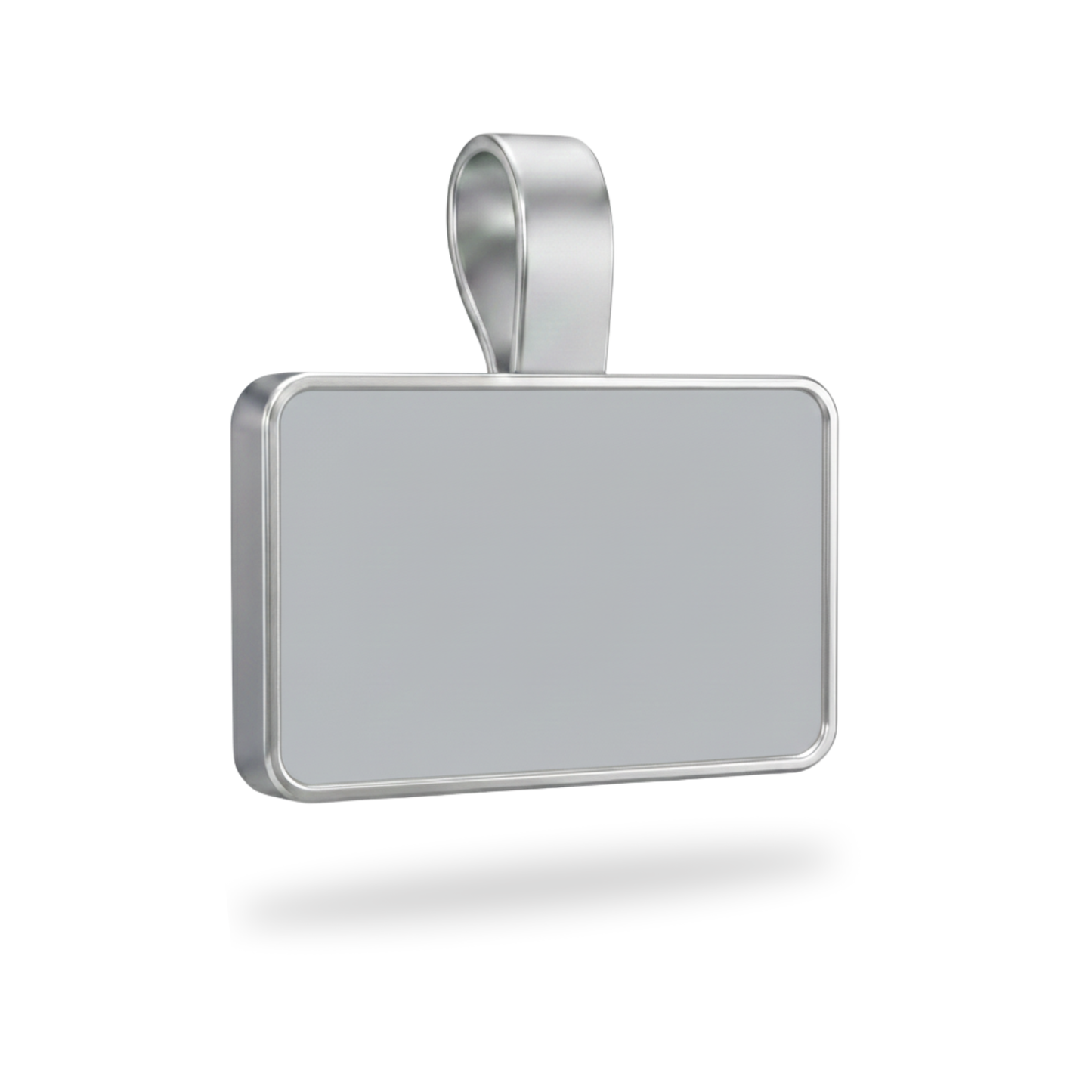 Large Rectangle Silver Pet Tag SKU: 120 (Sold in Pack of 5)