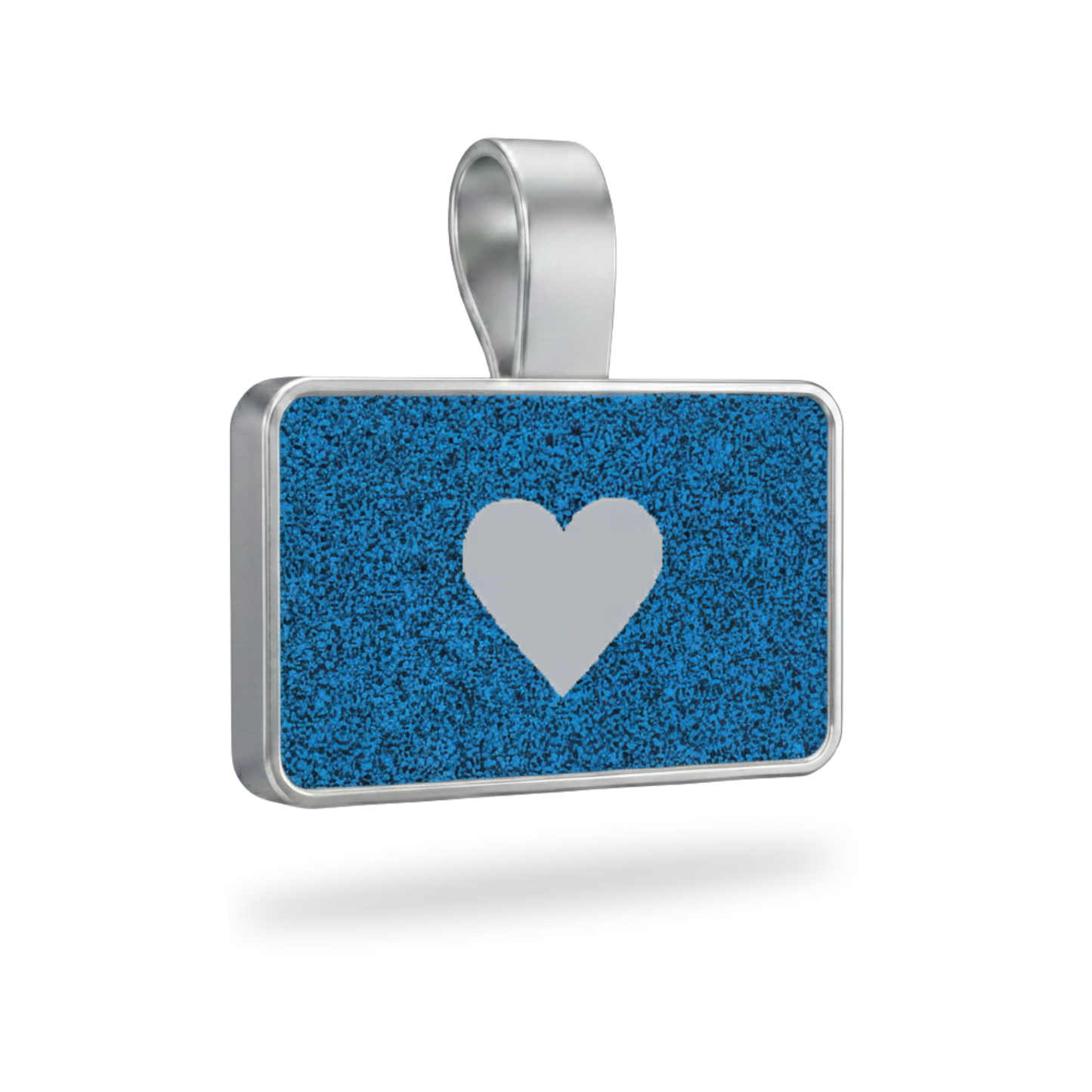 Large Rectangle Blue Heart Pet Tag SKU: 160 (Sold in Pack of 5)
