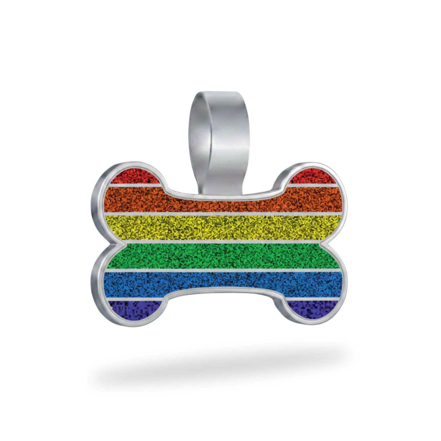 Large Bone Rainbow Pet Tag- SKU: 314 (Sold in Pack of 5)