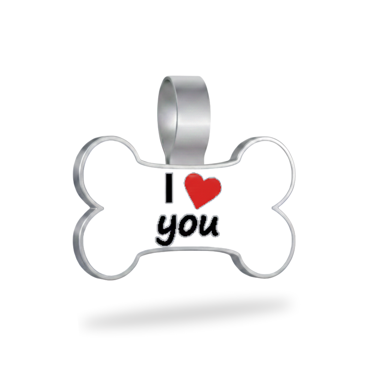 Large Bone I love You Pet Tag - SKU: 354 (Sold in Pack of 5)