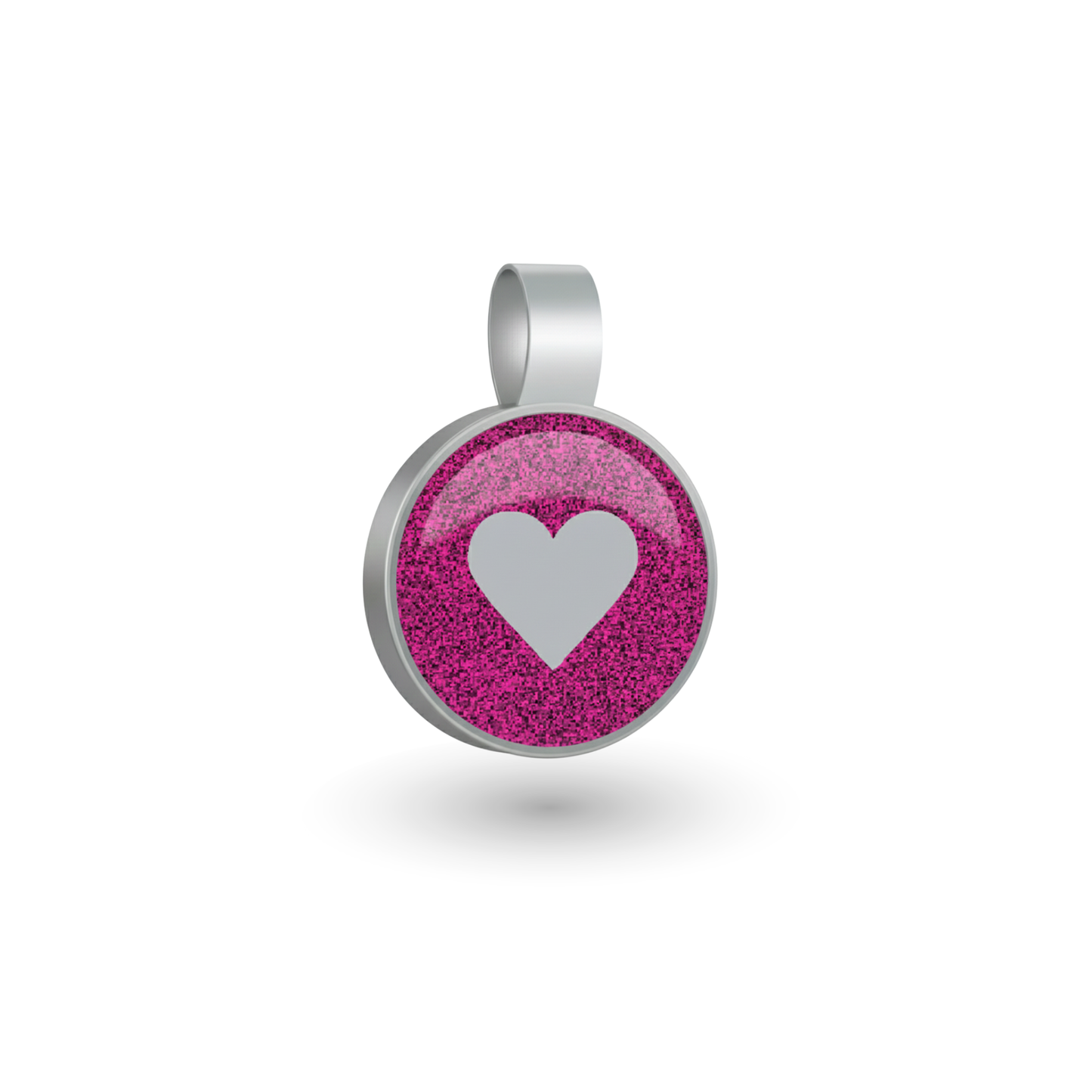 Small Circle Purple Heart Pet Tag SKU: 255 (Sold in Pack of 5)