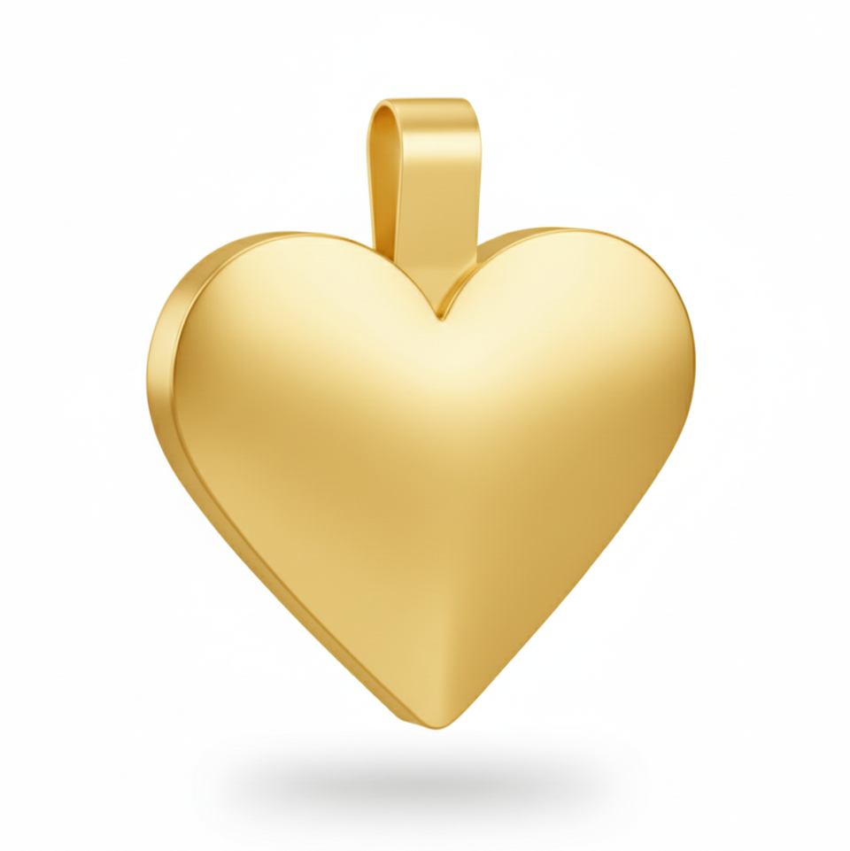 Large Heart Shape Gold Pet Tag SKU: 112 (Sold in Pack of 5)