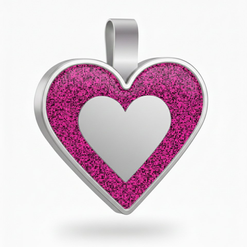 Large Heart Purple Pet Tag SKU: 252 (Sold in Pack of 5)