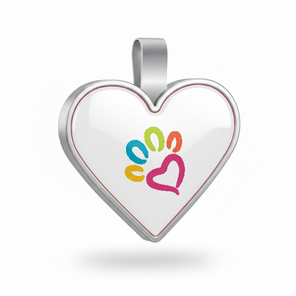 Large Heart Paw Shape Pet Tag SKU: 332 (Sold in Pack of 5)