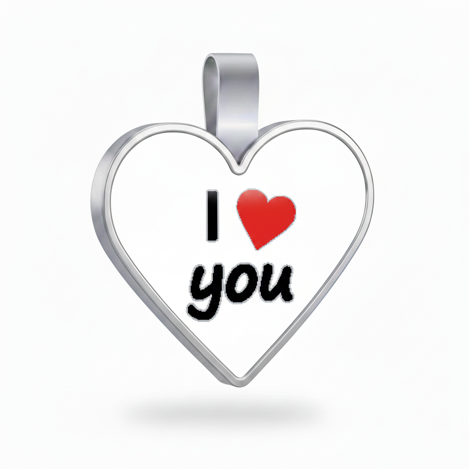 Large Heart love You Pet Tag SKU: 352 (Sold in Pack of 5)