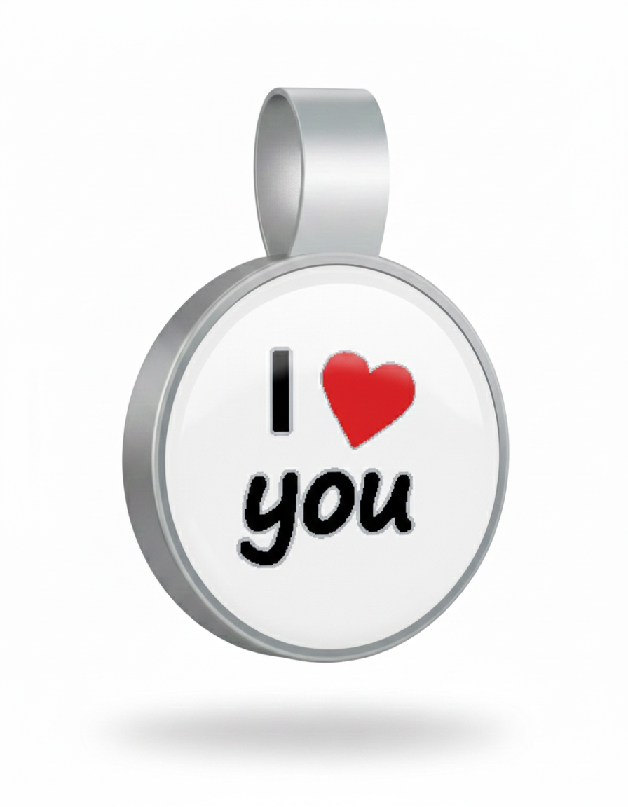 Large Circle I Love You Tag - SKU: 351 (Sold in Pack of 5)