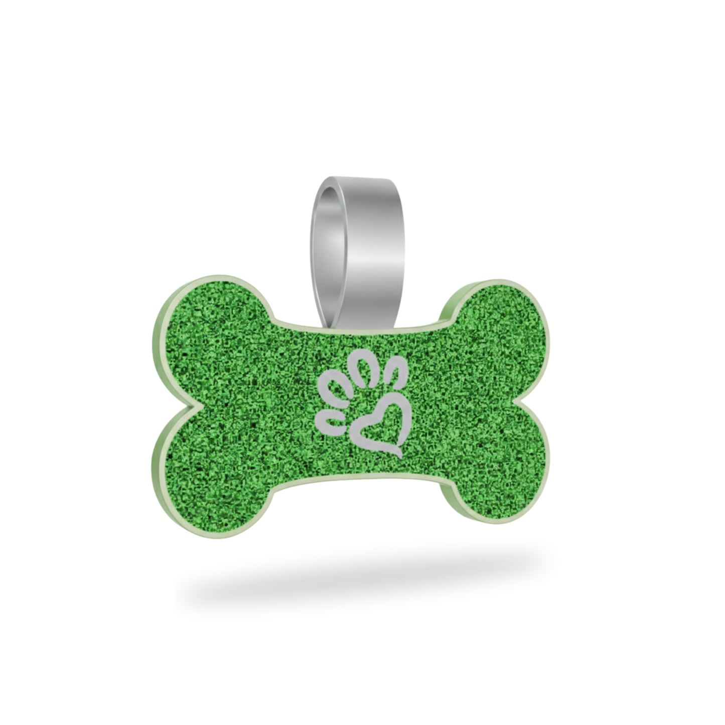 Large Bone Green Paw Pet Tag SKU: 214 (Sold in Pack of 5)