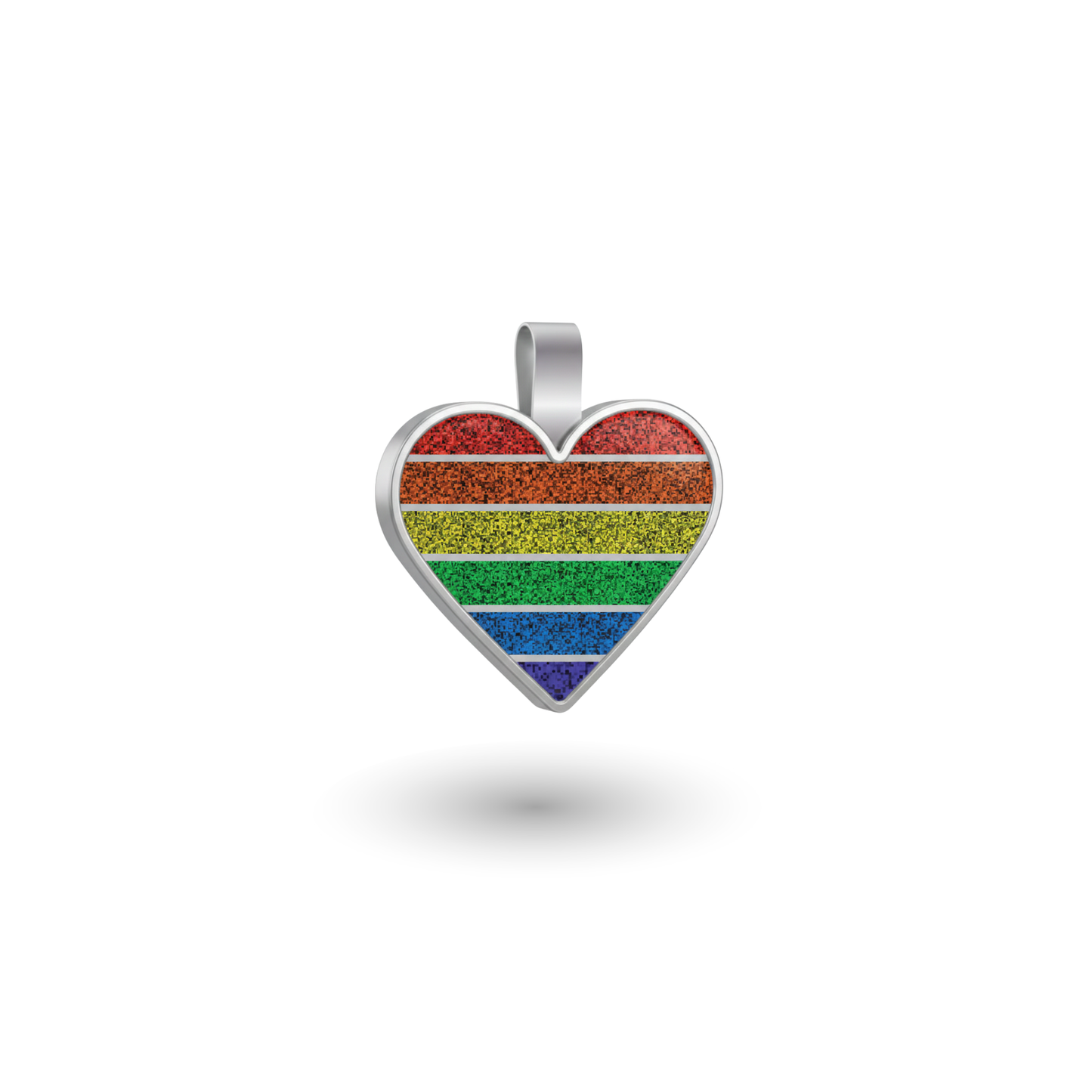 Small Heart Rainbow Pet Tag SKU: 317 (Sold in Pack of 5)