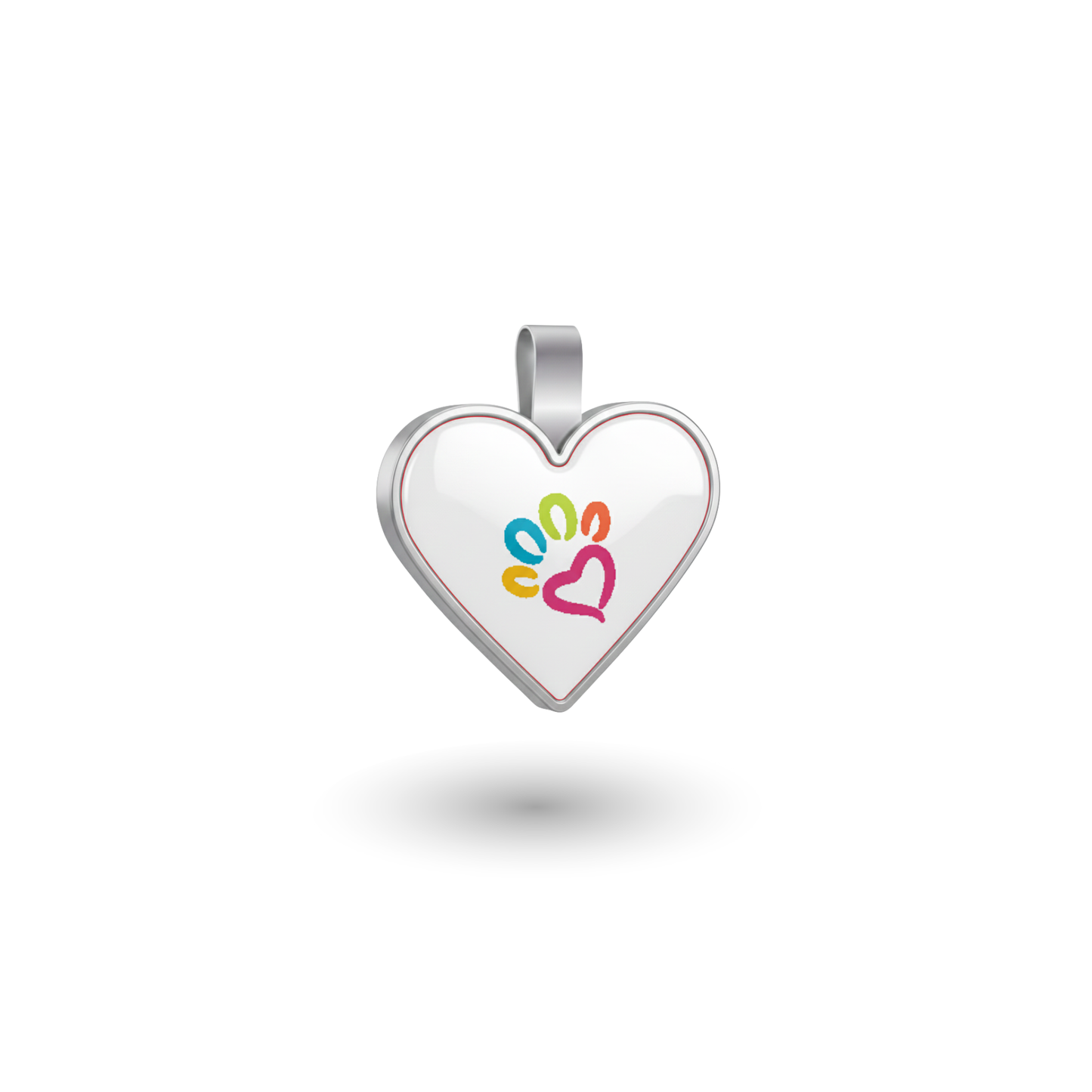Small Heart Paw Print Pet Tag SKU: 337 (Sold in Pack of 5)