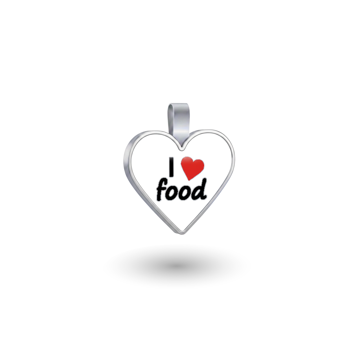 Small Heart I Love Food Pet Tag SKU: 347 (Sold in Pack of 5)