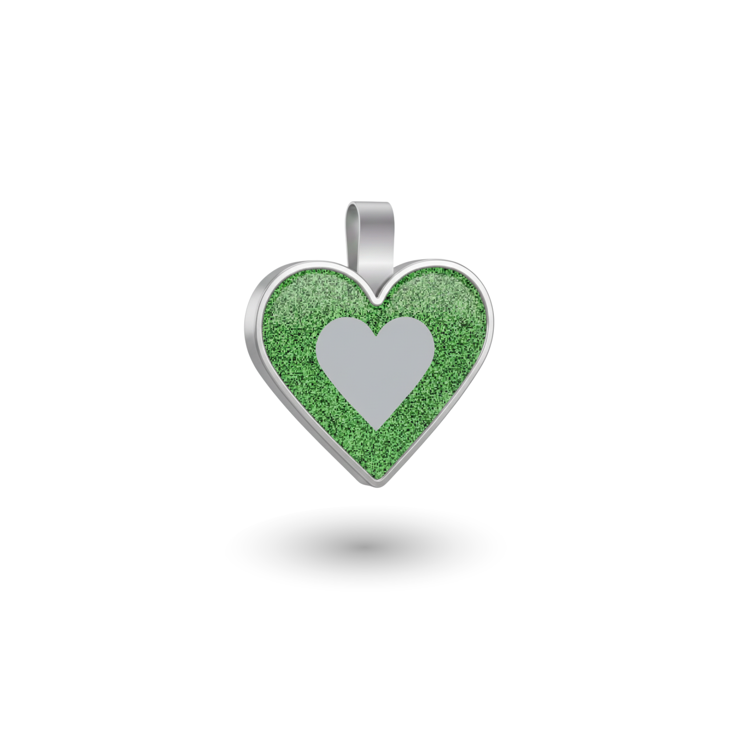 Small Heart Green Pet Tag SKU: 197 (Sold in Pack of 5)