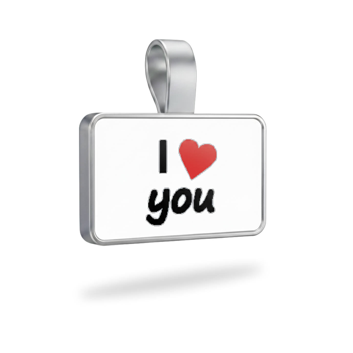 Large Rectangle I Love You Pet Tag SKU: 350 (Sold in Pack of 5)