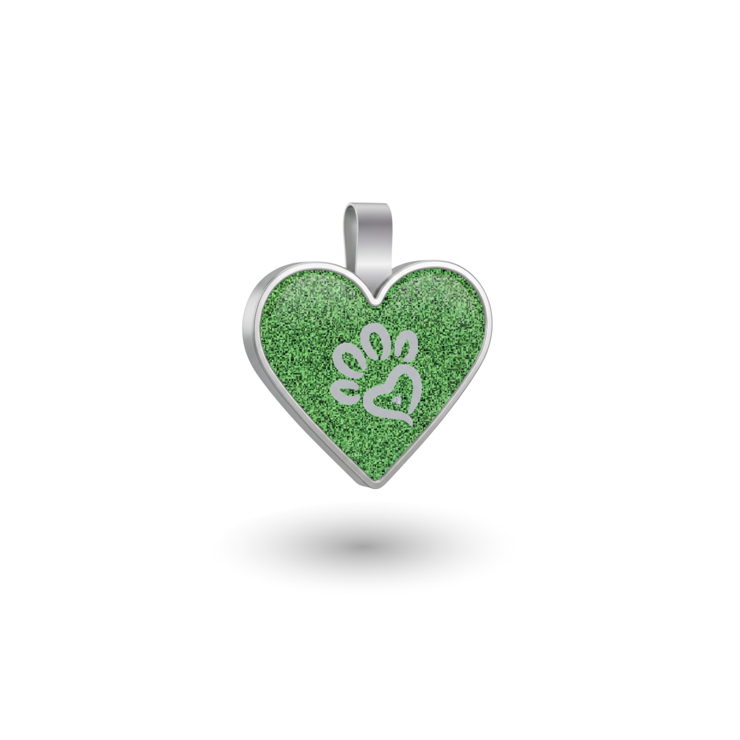 Small Heart Green Paw Pet Tag SKU: 217 (Sold in Pack of 5)