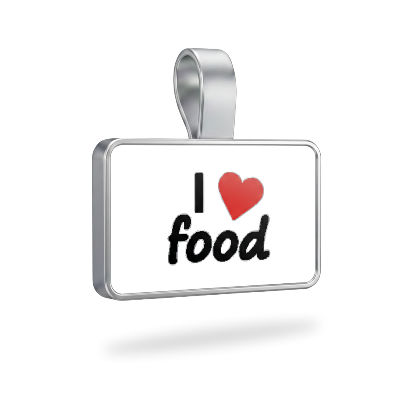 Large Rectangle I Love Food Pet Tag SKU: 340 (Sold in Pack of 5)
