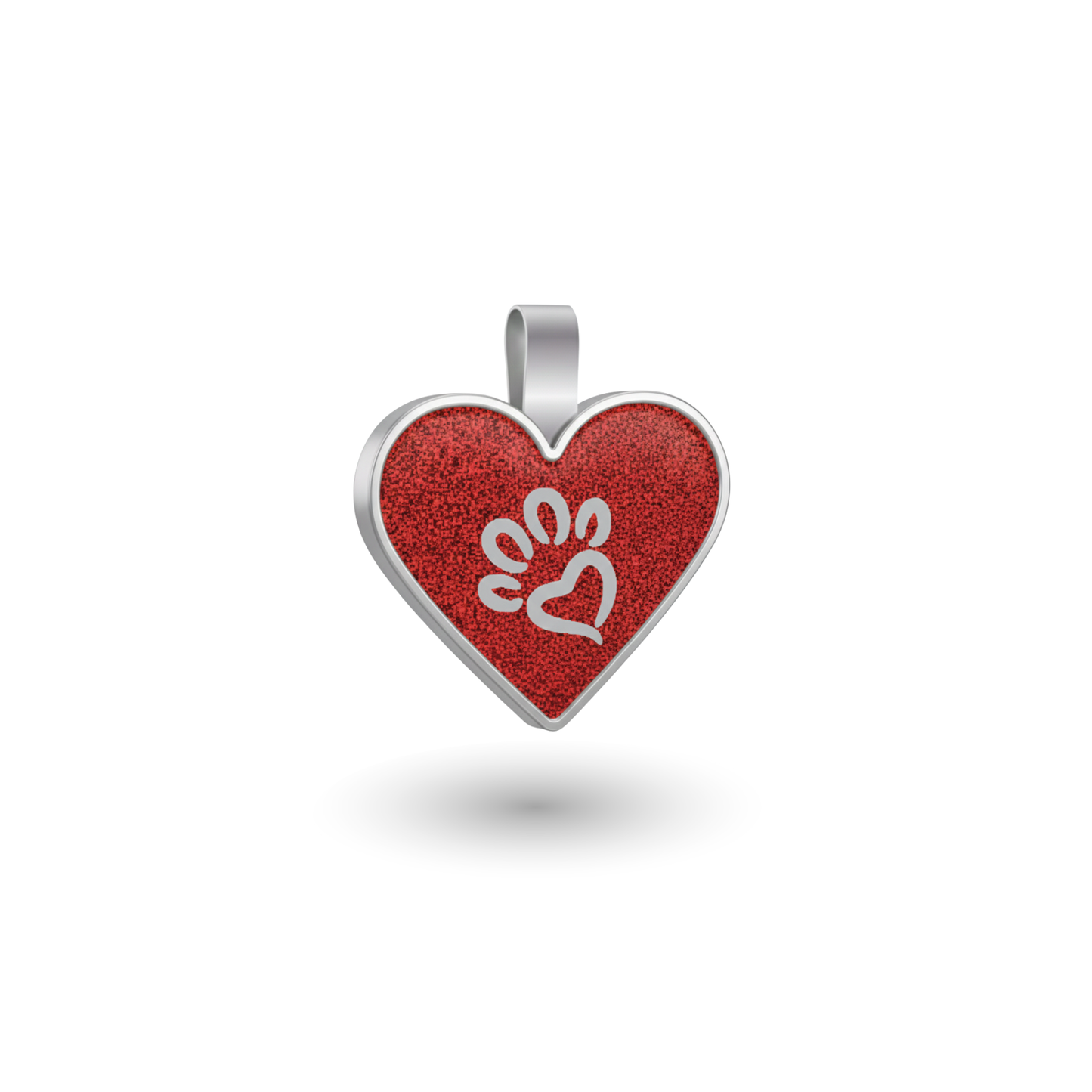 Small Heart Red Paw Pet Tag SKU: 247 (Sold in Pack of 5)