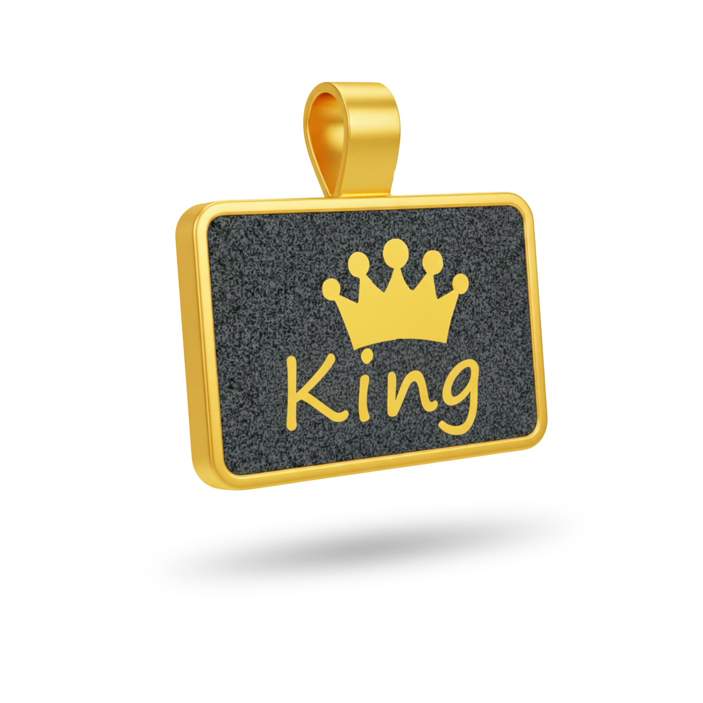 Large Rectangle Gold King Pet Tag SKU: 290 (Sold in Pack of 5)