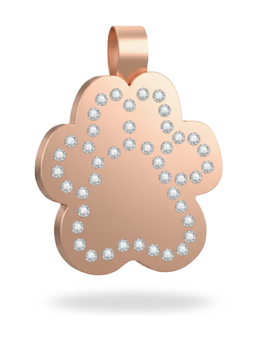 Large Paw Rose Gold Pet Tag SKU: 143 (Sold in Pack of 5)