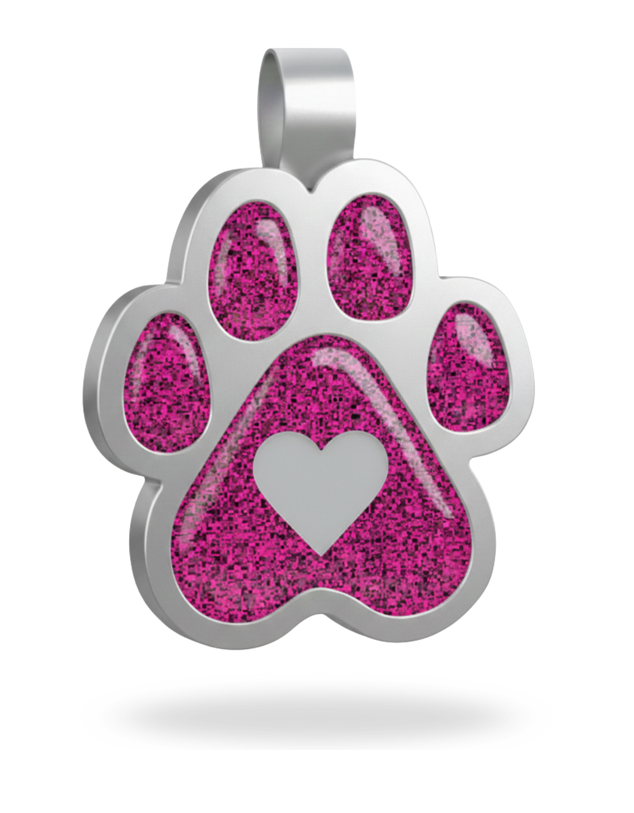 Large Paw Purple Heart Pet Tag SKU: 253 (Sold in Pack of 5)