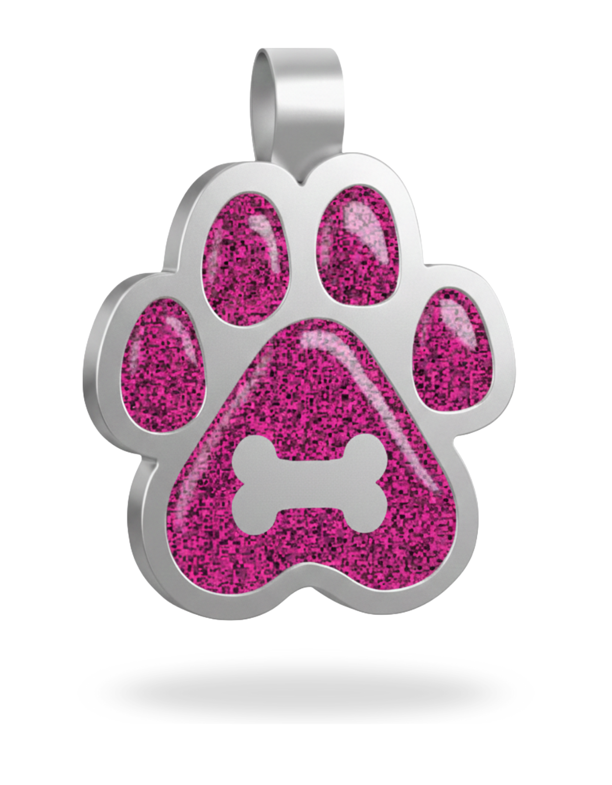 Large Paw Pink  Bone Pet Tag SKU: 263 (Sold in Pack of 5)
