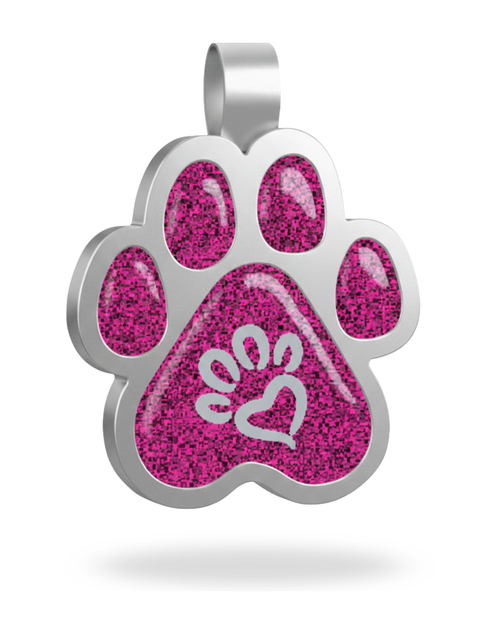 Large Paw Shape Purple Pet Tag SKU: 273 (Sold in Pack of 5)