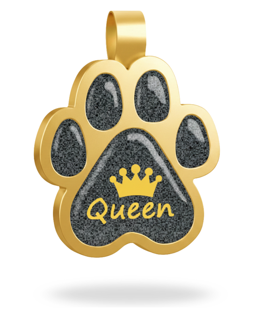 Large Paw Queen Print Pet Tag SKU: 303 (Sold in Pack of 5)