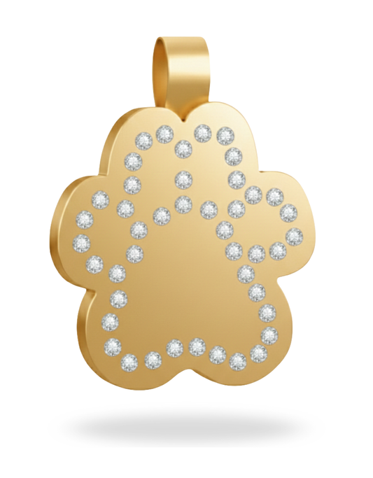 Large Paw Shape Gold  Pet Tag SKU: 133 (Sold in Pack of 5)