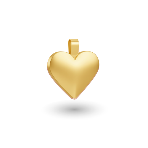 Small Heart Shape Gold Tag SKU: 117 (Sold in Pack of 5)
