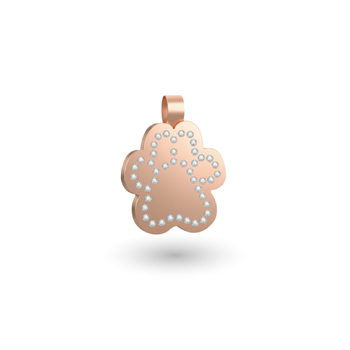 Small Paw Rose Gold Pet Tag SKU: 146 (Sold in Pack of 5)