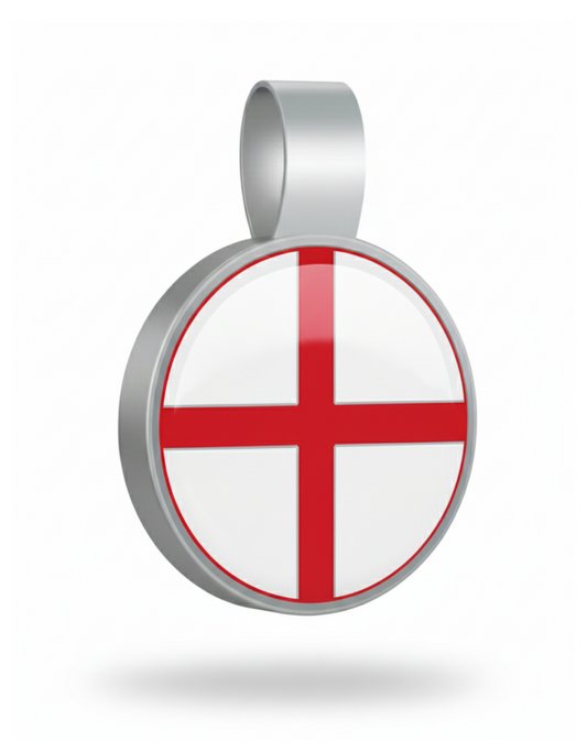 Large Circle England Print Tag - SKU: 391 (Sold in Pack of 5)