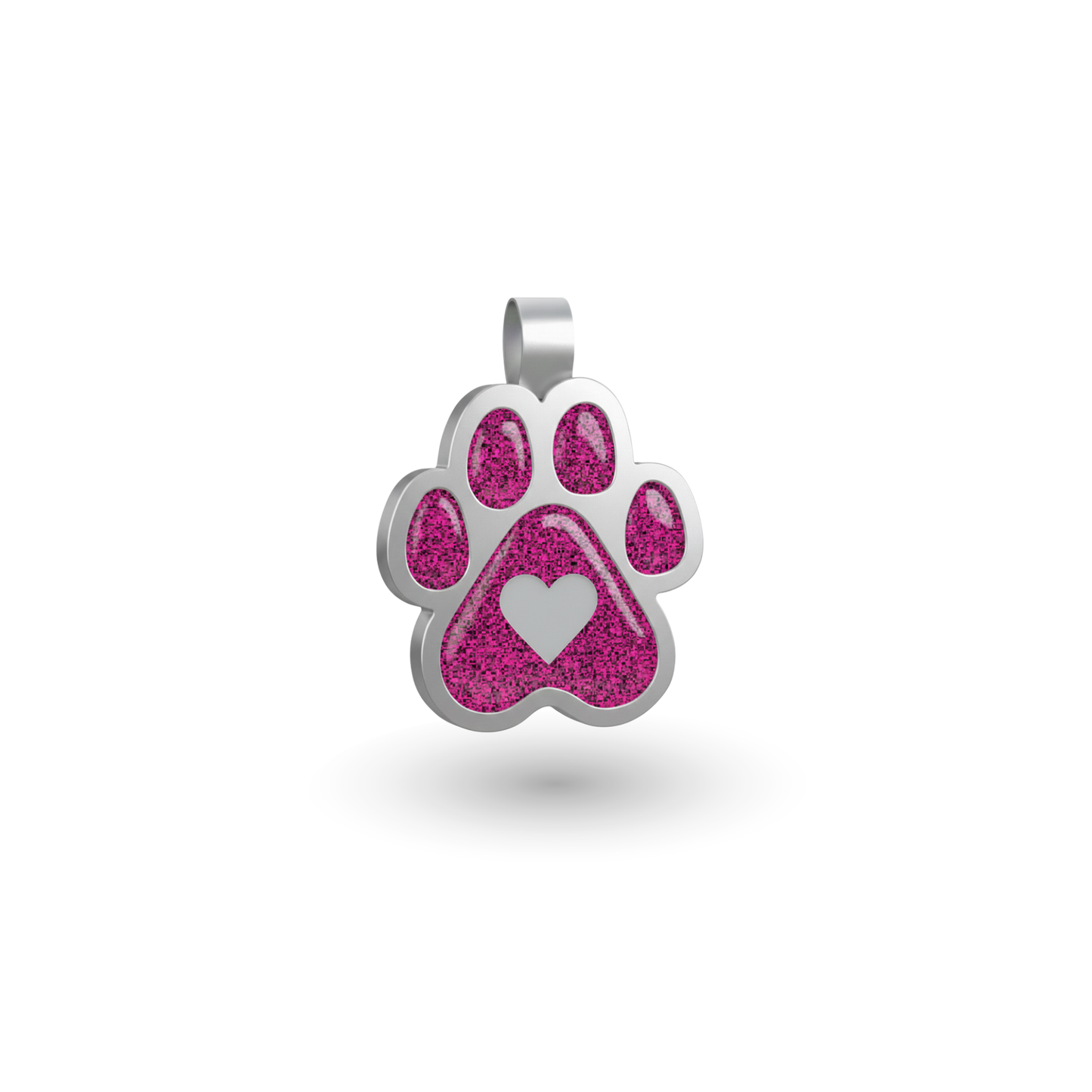 Small Paw Purple  Heart Pet Tag SKU: 256 (Sold in Pack of 5)