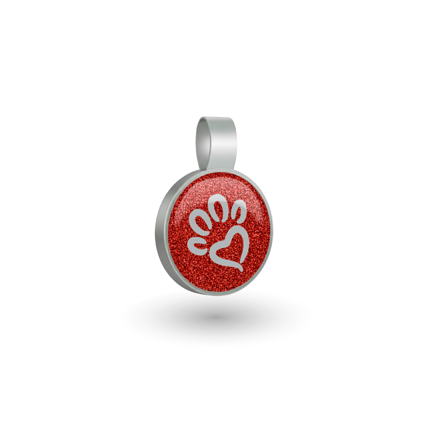 Small Circle  Red  Paw Pet Tag SKU: 245 (Sold in Pack of 5)