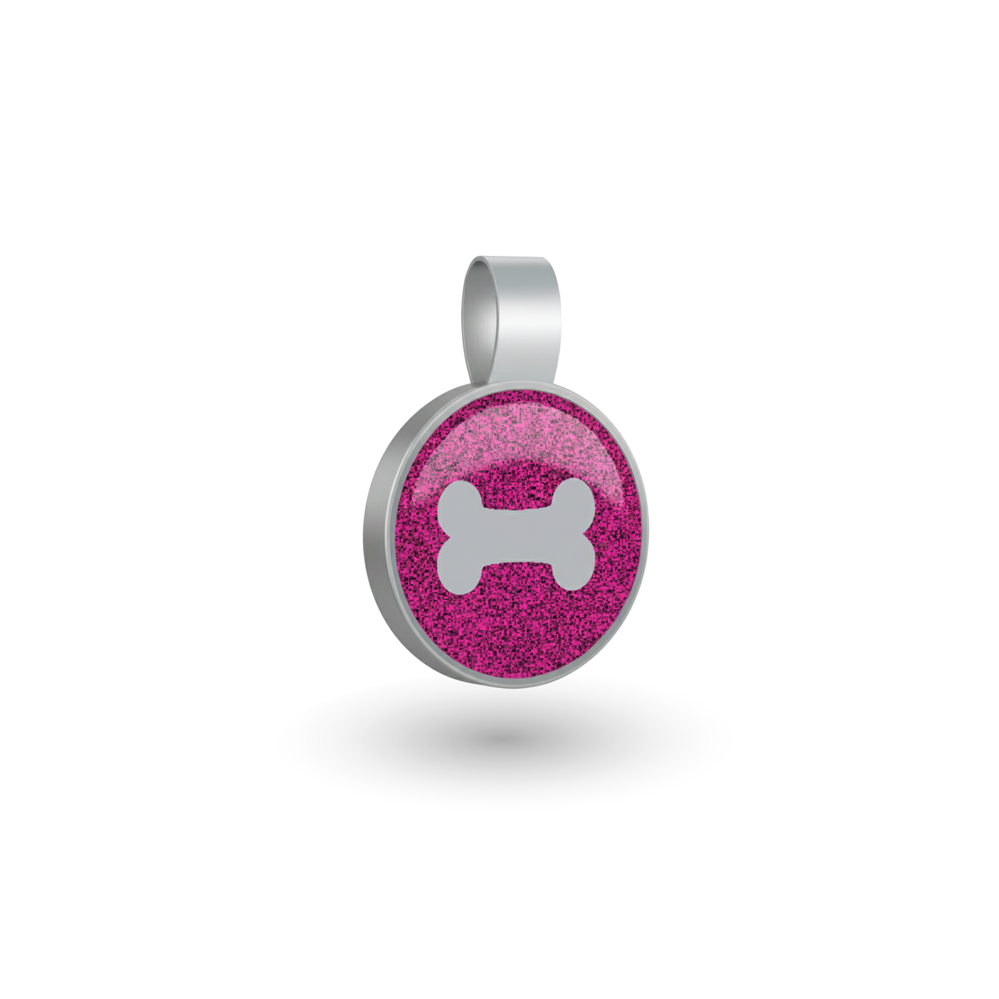 Small Circle  Purple Bone Print Tag SKU: 265 (Sold in Pack of 5)
