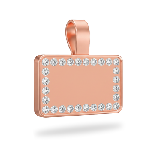 Large Rectangle Rose Gold Pet Tag SKU: 140 (Sold in Pack of 5)