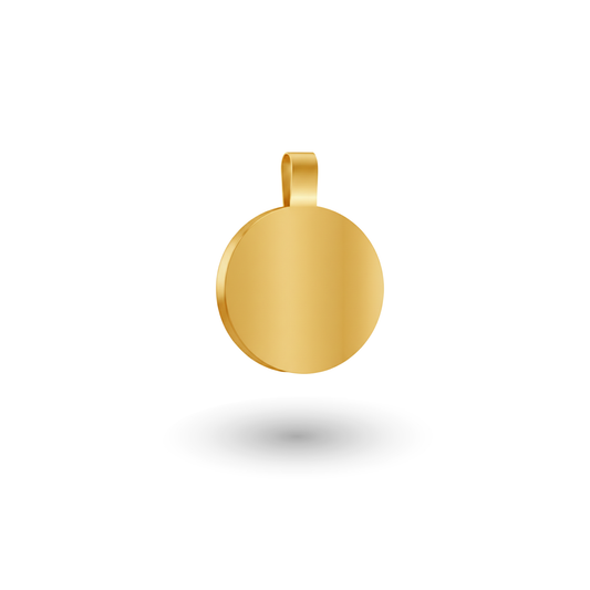 Small Circle Gold Pet Tag SKU: 115 (Sold in Pack of 5)
