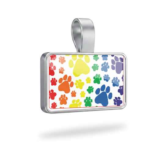 Large Rectangle Paw Pet Tag SKU: 320 (Sold in Pack of 5)