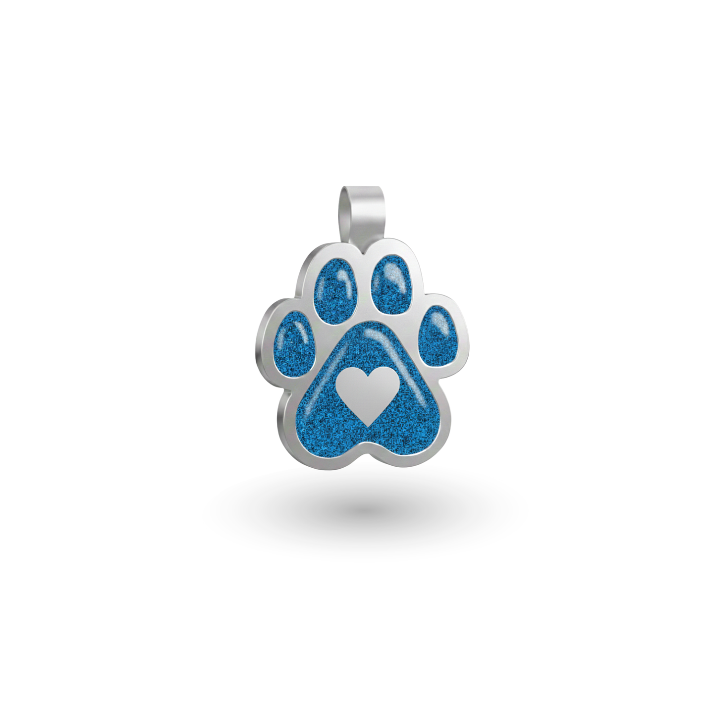 Small Paw Blue Heart Pet Tag SKU: 166 (Sold in Pack of 5)