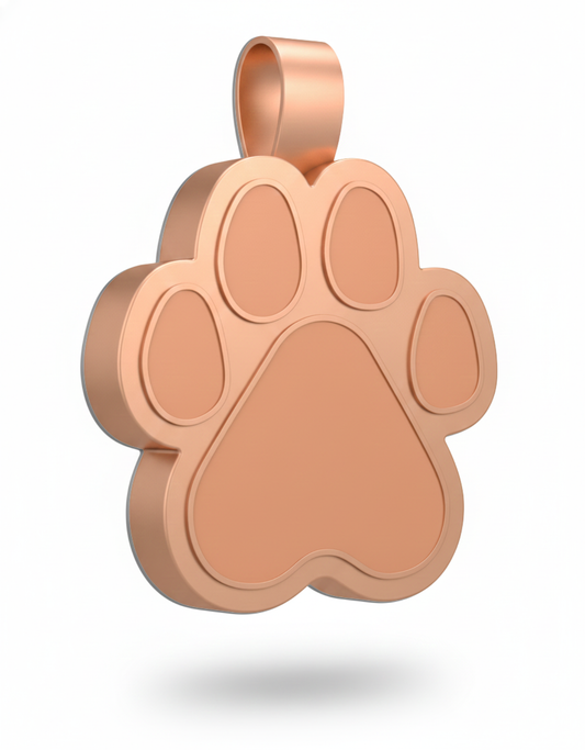 Large Paw Rose Gold Pet Tag SKU: 103 (Sold in Pack of 5)