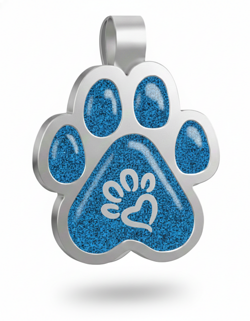 Large Paw Shape Blue Pet Tag SKU: 183 (Sold in Pack of 5)
