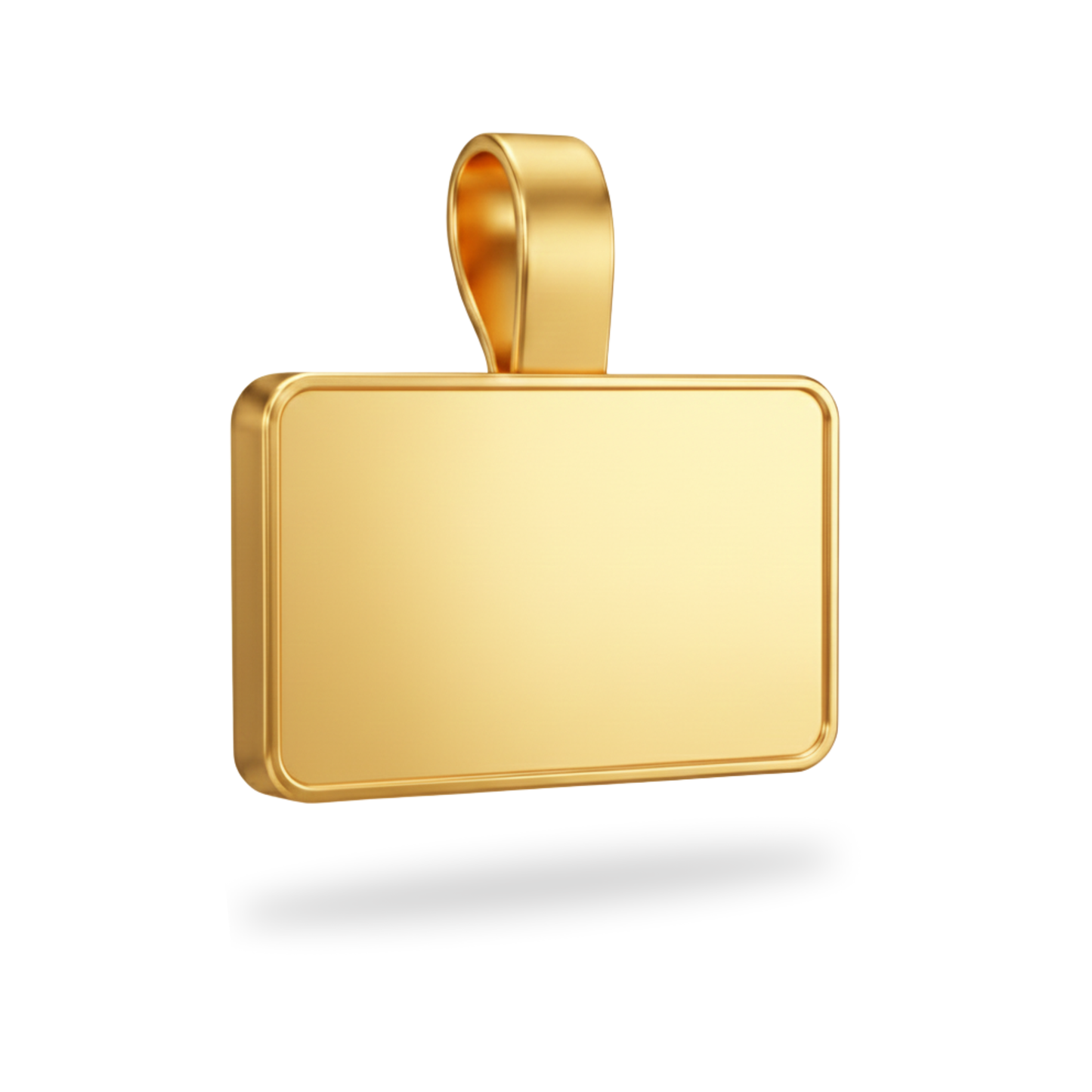 Large Rectangle Gold Pet Tag SKU: 110 (Sold in Pack of 5)