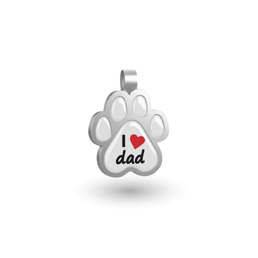 Small Paw I love Dad Pet Tag SKU  : 376 (Sold in Pack of 5)